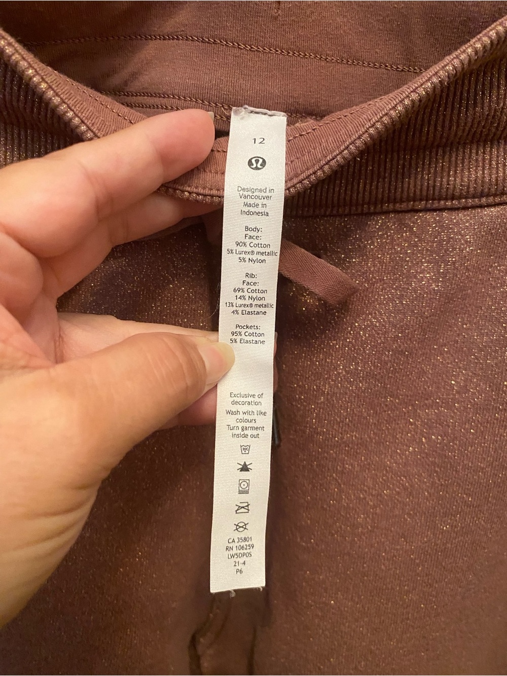 Lululemon - EUC - Scuba High-Rise Jogger Spark Color Smoky Topaz - Picture 8 of 9